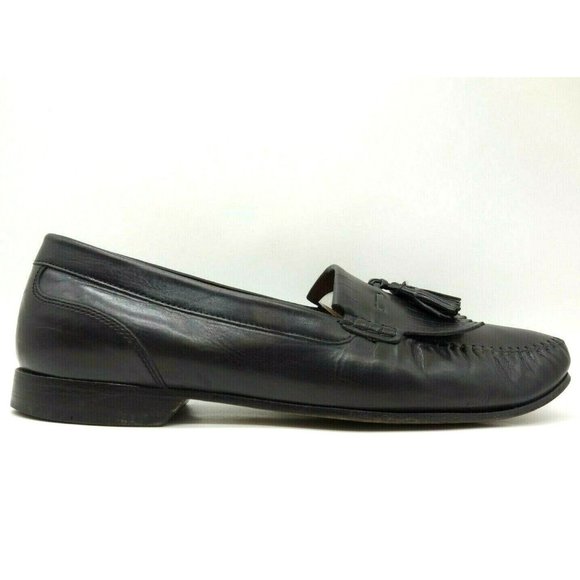 Johnston Murphy Black Leather Kilt Tassel Slip On Loafers Shoes Men\'s 10 M main image 11